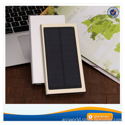 AWC706 8000mAh Best Quality Universal Portable Panel Power Bank Solar Charger With LED Light